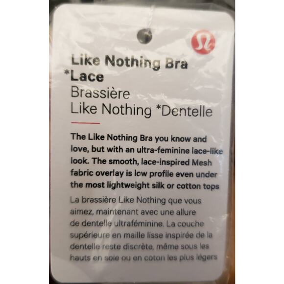 Lululemon Black Beige Like Nothing Lace Bra 32D - Picture 4 of 11